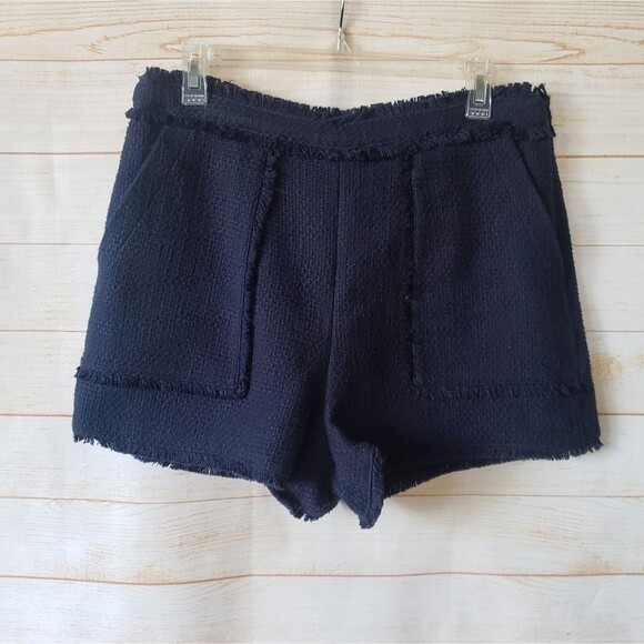 Cinq a Sept Allen Boucle Tweed Tailored Fit Shorts Navy Blue Women's Size 10 - Picture 6 of 14